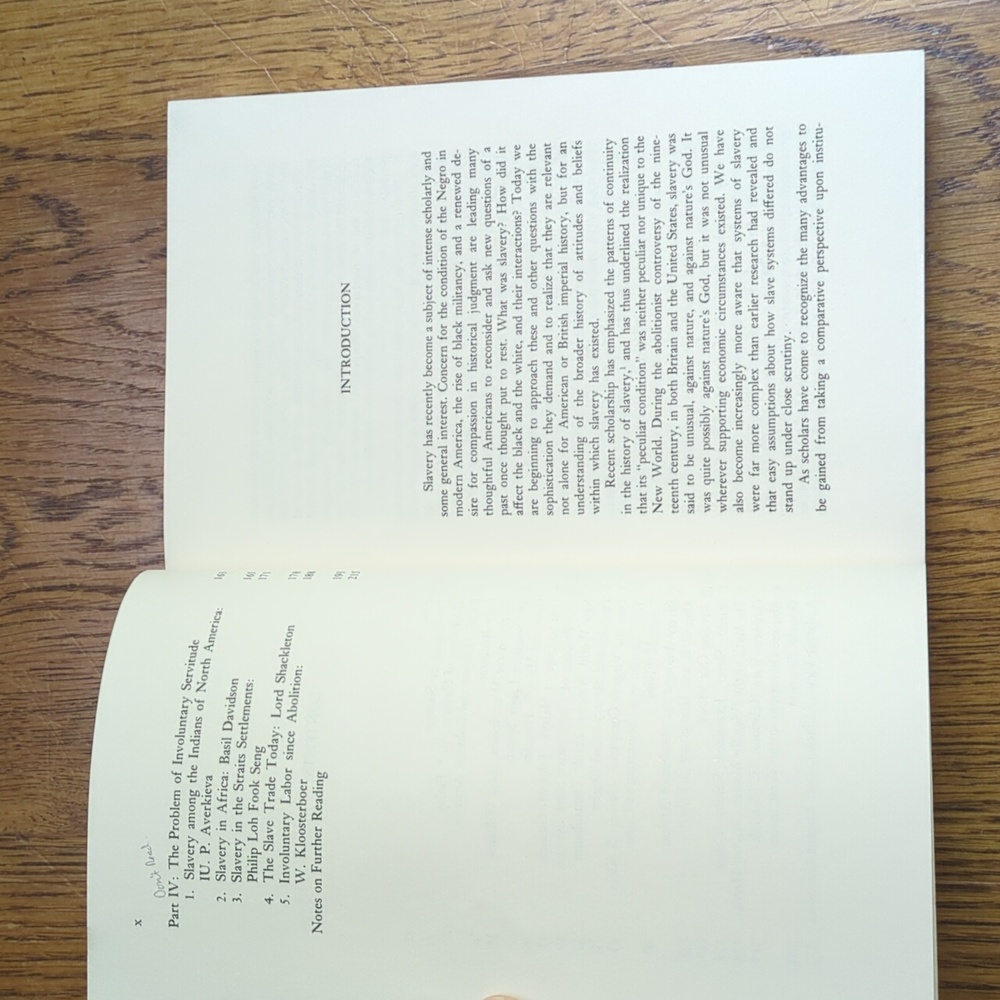 Vintage 70s Slavery A Comparative Perspective Paperback Nonfiction Book - Picture 11 of 17